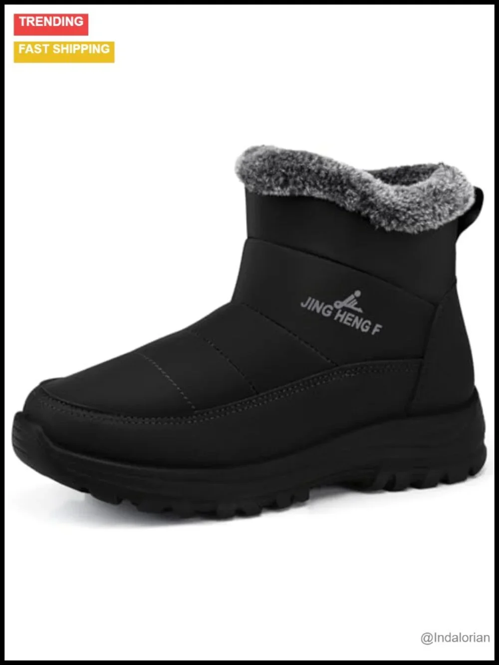 Faux Fur Lined Warm Ankle Boots | Water Resistant Anti-slip Snow Boots for Women